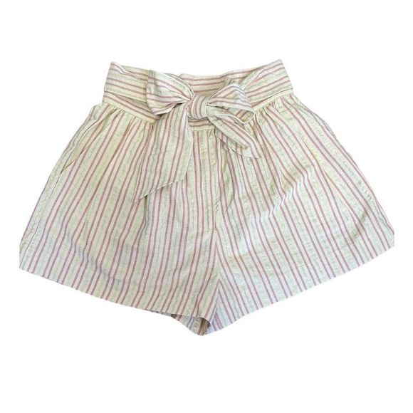Ulla Johnson Pants - 𝅺ULLA Johnson Shorts Paper Bag Tie Bow Front Striped Size 4